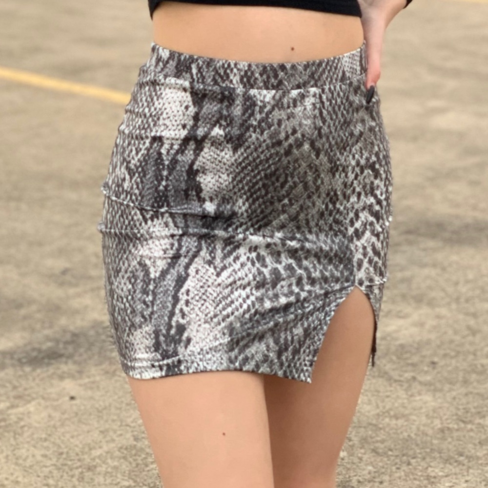snakeskin skirt
